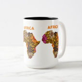Tasse 2 Couleurs Carte des fleurs en Afrique (Devant droit)