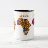 Tasse 2 Couleurs Carte des fleurs en Afrique (Centre)