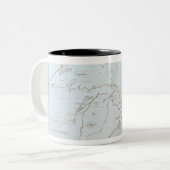 Tasse 2 Couleurs Carte des Great Lakes (Devant gauche)