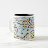 Tasse 2 Couleurs Carte des îles des Caraïbes (Devant gauche)