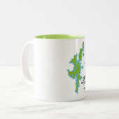 Tasse 2 Couleurs Carte des îles Shetland (Devant gauche)