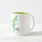 Tasse 2 Couleurs Carte des îles Shetland (Devant droit)