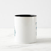 Tasse 2 Couleurs Carte d'état de Géorgie Aquarelle (Centre)