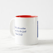 Tasse 2 Couleurs CARTE DRAPEAU FRANCE Écriture Customisée Blanc (Devant gauche)
