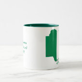 Tasse 2 Couleurs CARTE DRAPEAU NIGERIA Écriture Customisée BLANC (Centre)