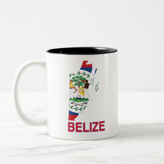 Tasse 2 Couleurs Carte du Belize (Gauche)