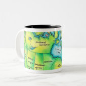 Tasse 2 Couleurs Carte du Canada (Devant gauche)