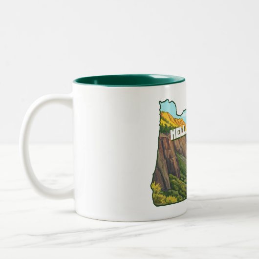 Tasse 2 Couleurs Carte du canyon Hells Oregon (Gauche)