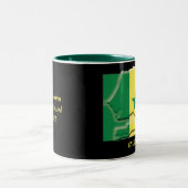 Tasse 2 Couleurs CARTE DU DRAPEAU DU SÉNÉGAL Écriture Customisée NO (Centre)