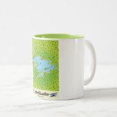 Tasse 2 Couleurs Carte du lac Vermilion Minnesota (Devant droit)