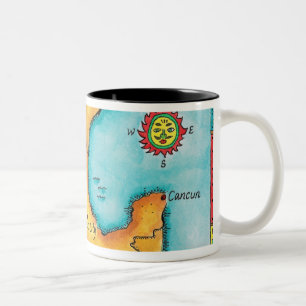 Tasse 2 Couleurs Carte du Mexique