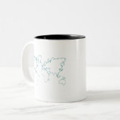 Tasse 2 Couleurs Carte du monde (Devant gauche)