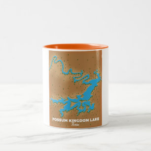 Tasse 2 Couleurs Carte du Royaume Possum Texas
