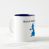 Tasse 2 Couleurs Carte du Royaume-Uni (Devant gauche)