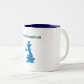 Tasse 2 Couleurs Carte du Royaume-Uni (Devant droit)