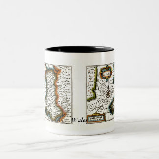 Tasse 2 Couleurs Carte et/ou drapeau du Pays de Galles