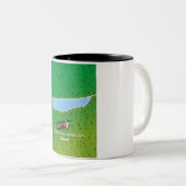 Tasse 2 Couleurs Carte Glendalough Upper Lake Ireland (Devant droit)