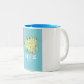 Tasse 2 Couleurs Carte grecque Serifos Affiche illustrée (Devant droit)