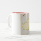 Tasse 2 Couleurs Carte illustrée de Borneo (Devant gauche)