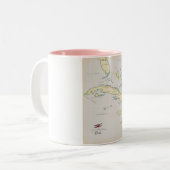 Tasse 2 Couleurs Carte illustrée de Cuba (Devant gauche)