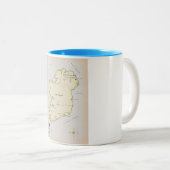 Tasse 2 Couleurs Carte illustrée de l'Irlande (Devant droit)