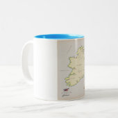 Tasse 2 Couleurs Carte illustrée de l'Irlande (Devant gauche)