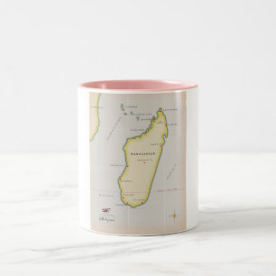 Tasse 2 Couleurs Carte illustrée de Madagascar
