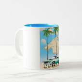 Tasse 2 Couleurs Carte illustrée de Majorque (Devant gauche)