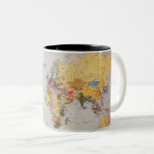 Tasse 2 Couleurs carte mondiale (Devant droit)