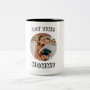 Tasse 2 Couleurs Carte personnalisée pour la 1ère fois Maman Fête d