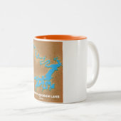 Tasse 2 Couleurs Carte Possum Kingdom Texas (Devant droit)