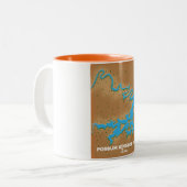 Tasse 2 Couleurs Carte Possum Kingdom Texas (Devant gauche)