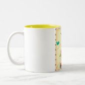 Tasse 2 Couleurs Carte Rétro de l'Europe. (Gauche)