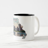 Tasse 2 Couleurs Carte Saint-Louis Missouri (Devant droit)