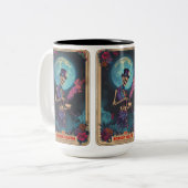 Tasse 2 Couleurs Carte Tarot Squelette Minuit (Devant gauche)