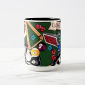 Tasse 2 Couleurs Cartes de billards de pièce de jeu (Centre)