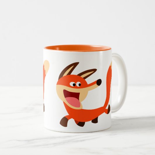 Tasse 2 Couleurs Carton malicieux Fox (Devant droit)