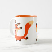 Tasse 2 Couleurs Carton malicieux Fox (Devant gauche)
