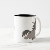 Tasse 2 Couleurs Carton mignon Gris Pony (Devant droit)