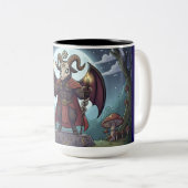 Tasse 2 Couleurs Cartoon Baphomet (Devant droit)