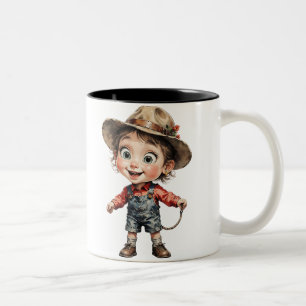 Tasse 2 Couleurs Cartoon classique 3D