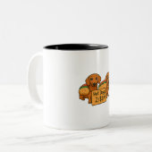 Tasse 2 Couleurs Cartoon Dachshunds as hot dogs (Devant gauche)