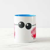 Tasse 2 Couleurs Cartoon de levage de poids mignon (Centre)