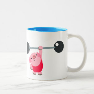 Tasse 2 Couleurs Cartoon de levage de poids mignon