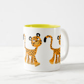 Tasse 2 Couleurs Cartoon Insouciant Cute Cheetah (Devant droit)