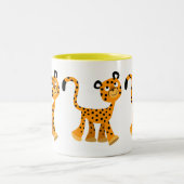Tasse 2 Couleurs Cartoon Insouciant Cute Cheetah (Centre)