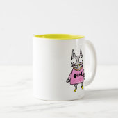 Tasse 2 Couleurs Cartoon Kitten (Devant droit)