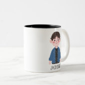 Tasse 2 Couleurs Cartoon mignon garçon nom personnalisé (Devant droit)