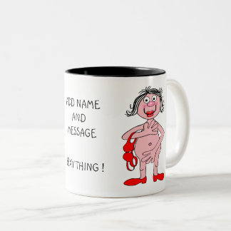 Tasse 2 Couleurs Cartoon of woman, sexy thing