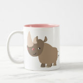 Tasse 2 Couleurs Cartoon Rhino très calme (Gauche)